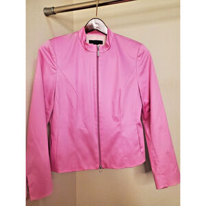 The LIMITED Rose Pink Lined Womens Jacket With Zipper And Pockets Sz L
